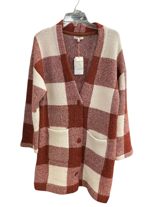Dress Sweater By Skies Are Blue In Orange, Size: S Sweater Dress with Belt