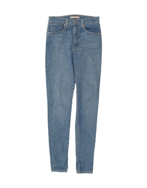 LEVI'S Womens Mile High Super Skinny Jeans W30 L32 Blue Cotton