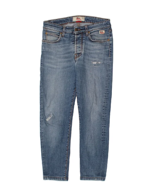 ROY ROGERS Womens Tapered Jeans W30 L25 Blue Cotton