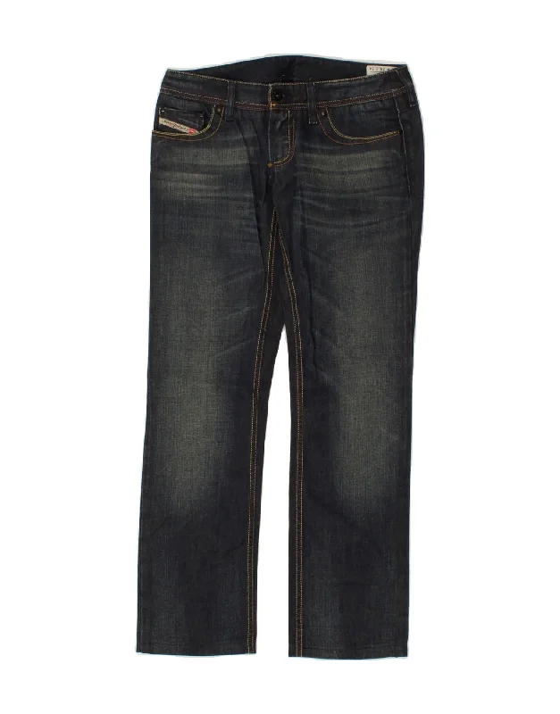 DIESEL Womens Lowky Low Waist Bootcut Jeans W28 L29 Navy Blue Cotton