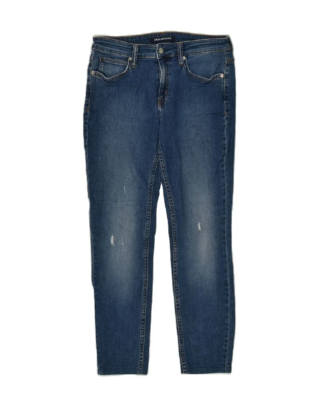 CALVIN KLEIN Womens Slim Jeans W29 L30  Navy Blue Cotton
