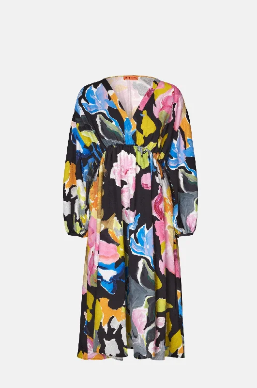 Veroma Dress Artistic Floral Warm Fleece Sweatshirts