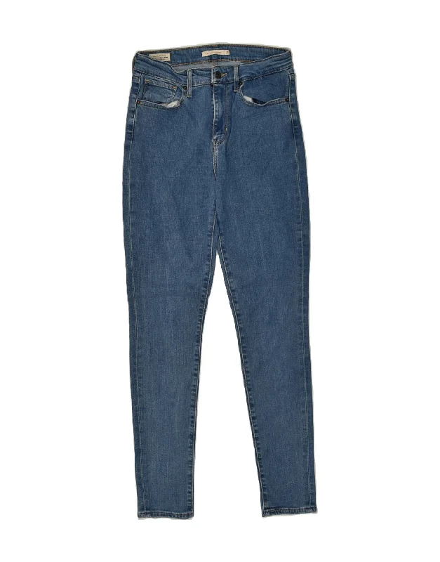 LEVI'S Womens 721 High Rise Skinny Jeans W28 L31 Blue Lyocell