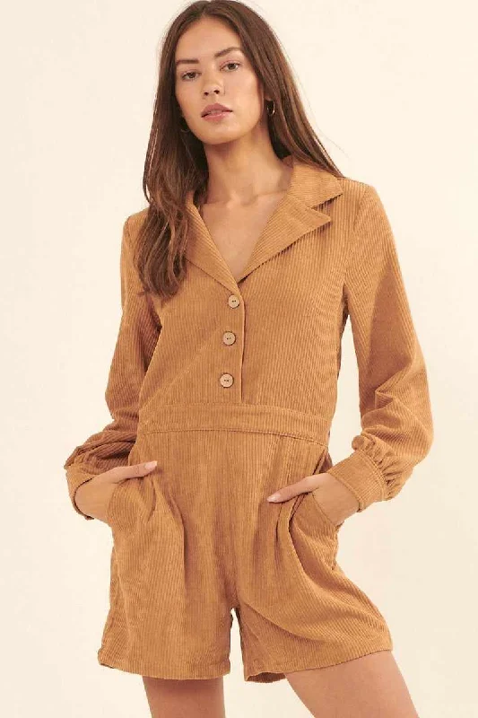 Woven Corduroy Romper