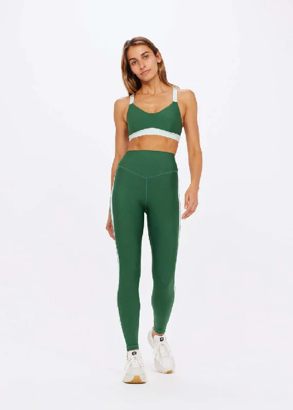 Southwest High-Rise Midi Pant- Forest Zip-up Sweatshirt Look