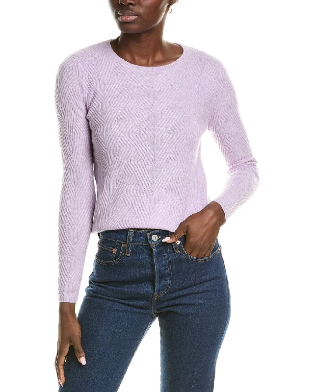 Sofiacashmere Trellis Cable Cashmere Sweater Best everyday sweaters