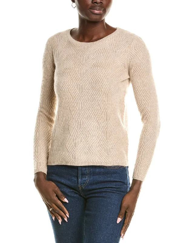 Sofiacashmere Trellis Cable Cashmere Sweater Lightweight sweaters for spring