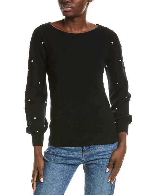 Sofiacashmere Embellished Cashmere Sweater Travel sweaters