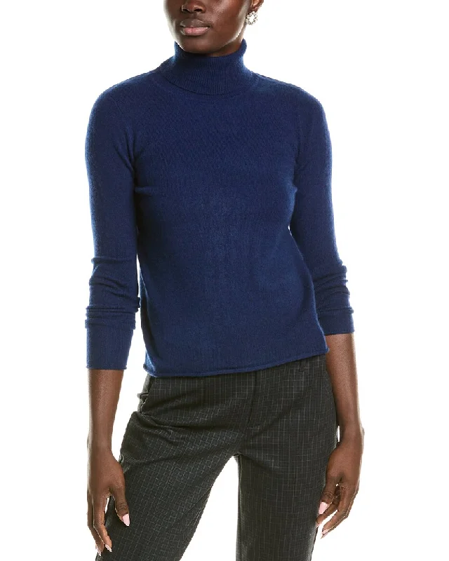 Sofiacashmere Roll Cuff & Hem Turtleneck Sweater UV protection sweaters