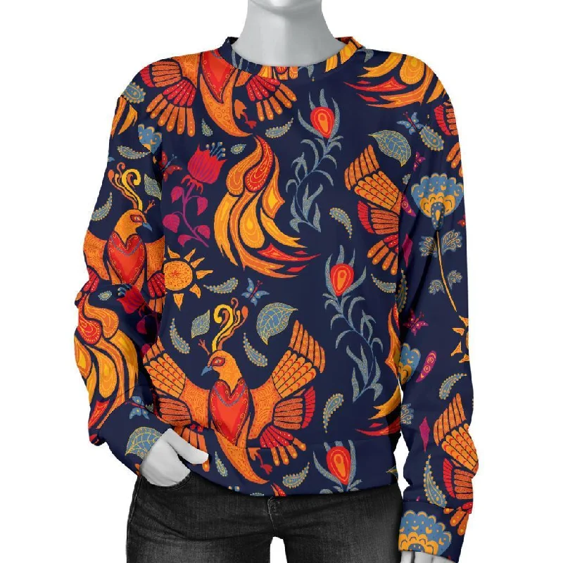 Phoenix Pattern Print Women's Sweatshirt Edgy sweaters