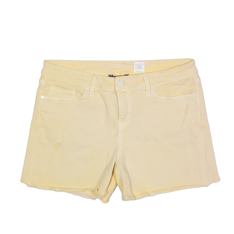 TOMMY HILFIGER Distressed Raw Hem Denim Shorts Yellow Regular Womens M W30 Eco-friendly sweaters