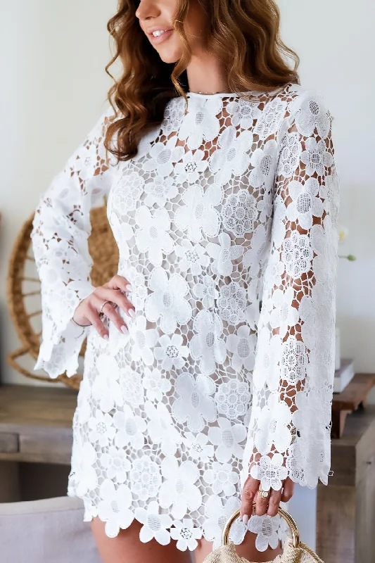 Avery Lace Mini Dress Long sleeve mini dresses