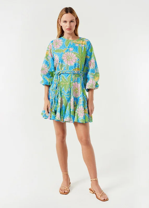 Ella Dress | Blue Psychedelic Flower Grande Birthday mini dresses