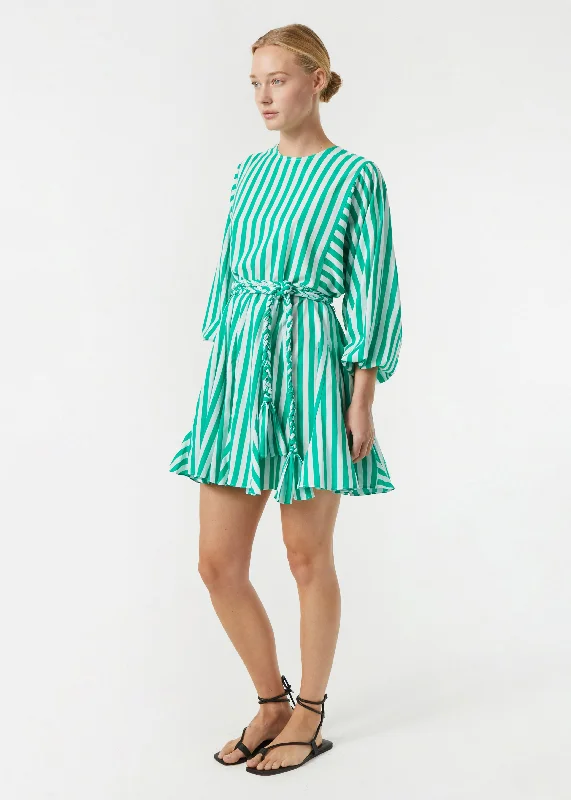 Ella Dress | Green Curacao Stripe Goth mini dresses