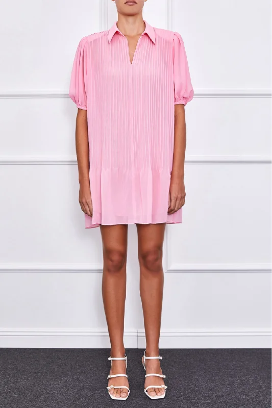 Kiara Mini Dress (Pink) Knitted mini dresses