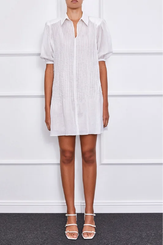 Kiara Mini Dress (White) Silk mini dresses