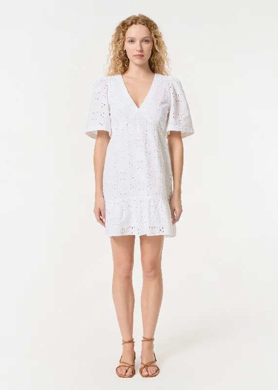 Mariana Dress | White Chelsea Eyelet Minimalist mini dresses