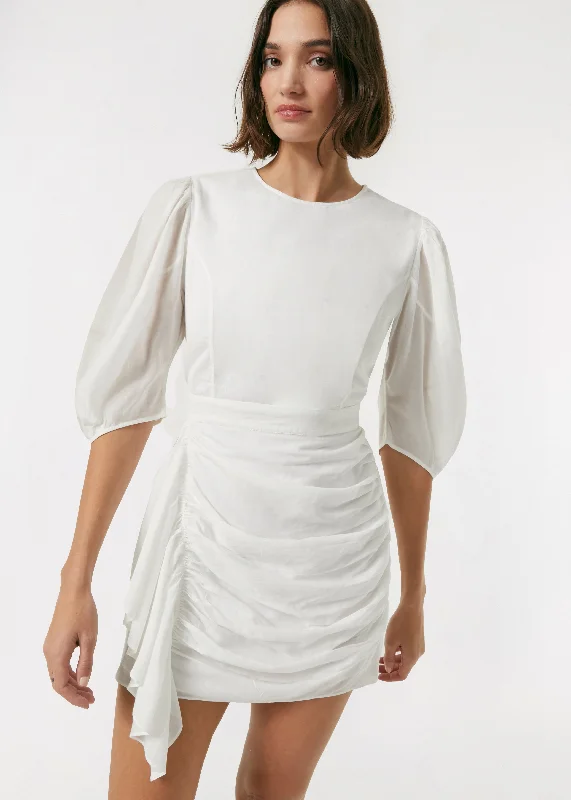 Pia Dress | White Wrap mini dresses