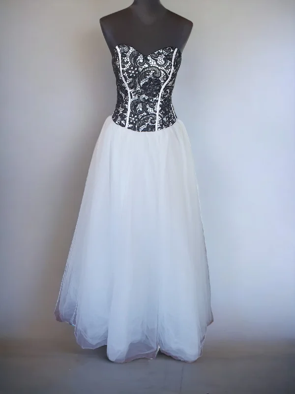 Black & White Jaw-Dropper Modern Bridal Gown