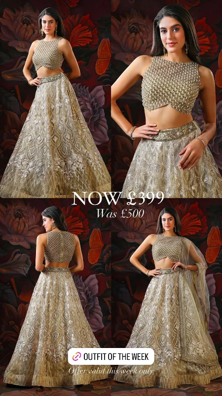 Beige Lehenga with Stylish Top Holiday unclassified skirts