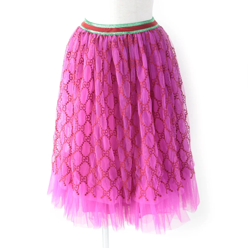 Gucci Kids GG Pattern Tulle Skirt Pink Winter unclassified skirts