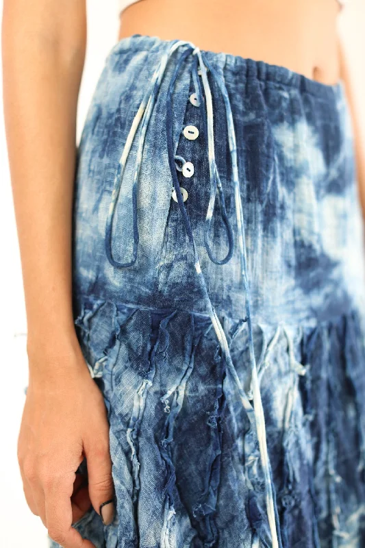 INDIGO HAND DYE SKIRT PINIA Sequin unclassified skirts