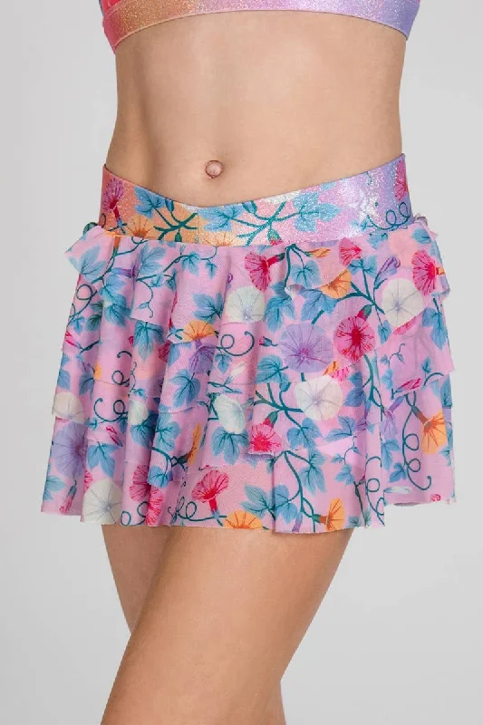 Layered Athletic Skirt in Floral Fairytale Side-tie unclassified skirts