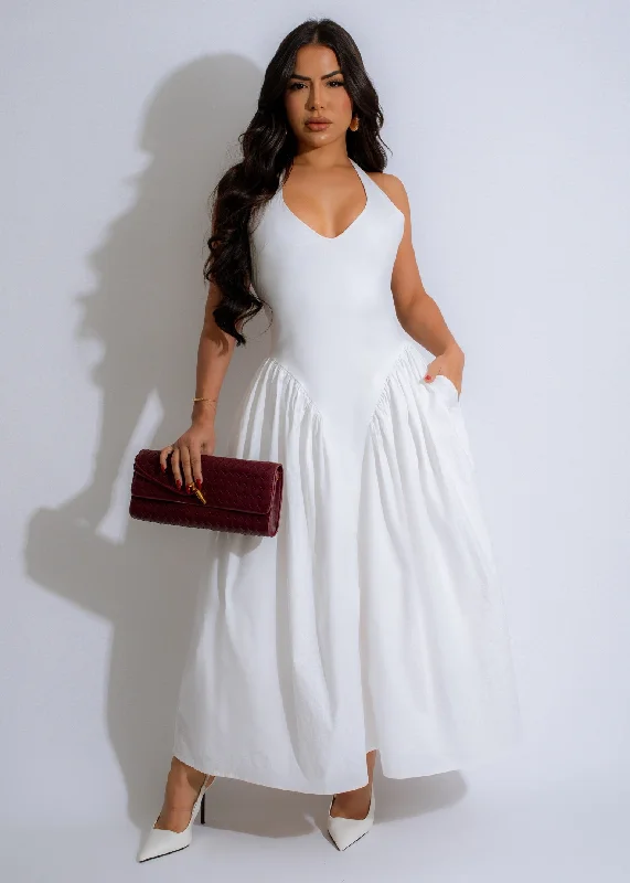 Desert Breeze Midi Dress White Party midi dresses