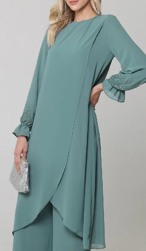 Safa Dressy Long Modest Midi Tunic - Seagreen Forever 21 midi dresses