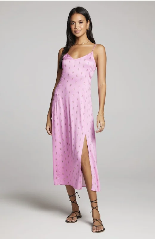 Saltwater Luxe Isabella Midi Ultra Pink Floral Discounted midi dresses