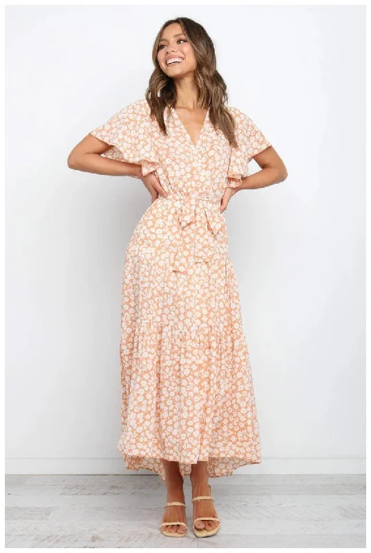 Floral  Maxi Dress - Marigold Budget-friendly maxi dresses