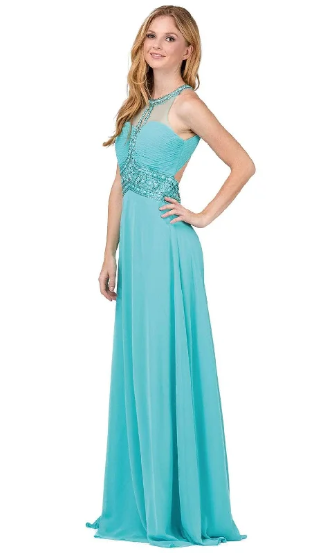 Dancing Queen - Halter Keyhole A-Line Evening Gown 9270 Shein party dresses