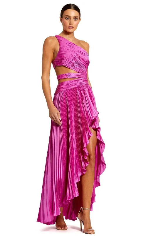 Mac Duggal 49837 - Pleated Satin Evening Dress Best party dresses for dancing