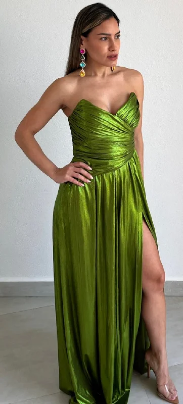 Admirable Elegance Green Metallic Formal Dress Preppy unclassified dresses