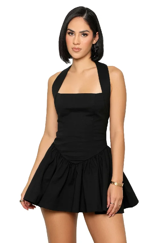 Baby Doll Skater Dress (Black) Petite unclassified dresses