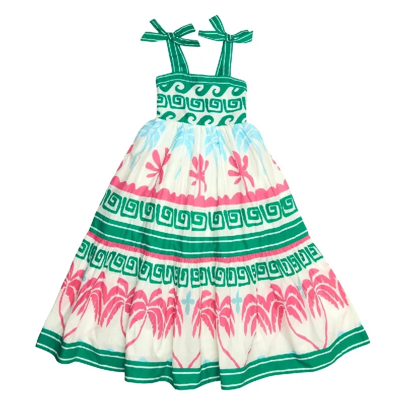 LITTLE CAMI TROPICAL PALM DRESS Preppy unclassified dresses