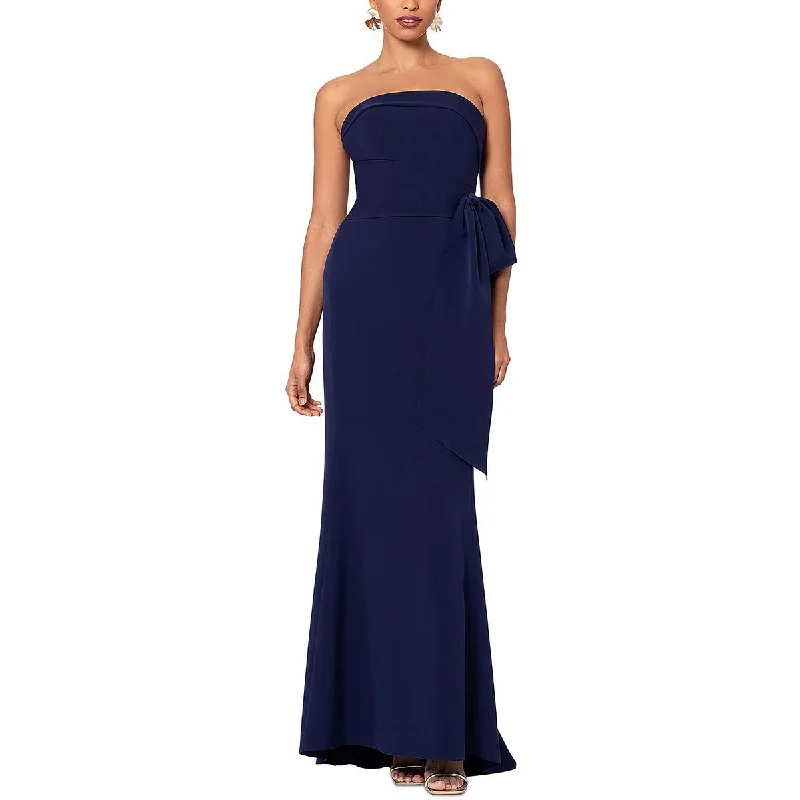 Betsy & Adam Womens Strapless Faux Wrap Evening Dress Silk unclassified dresses