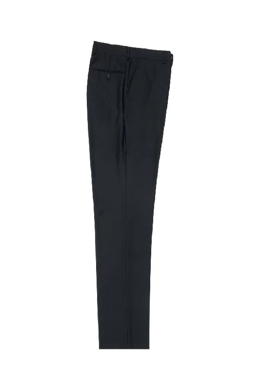 Black Flat Front Slim Fit Wool Dress Pant Popular unclassified dresses