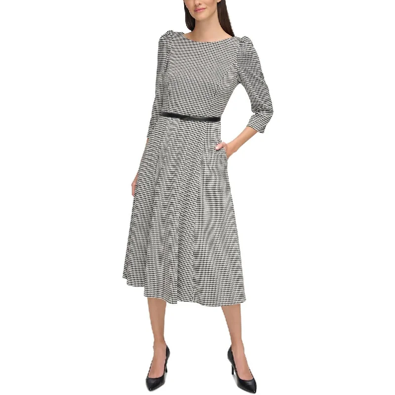 Calvin Klein Womens Houndstooth  Wear To Work Dress Vacation unclassified dresses