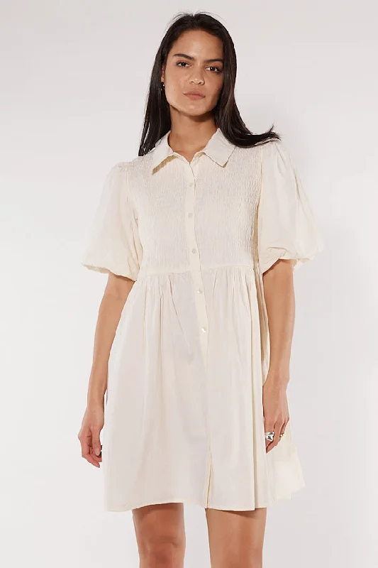 Cowgirl Surfer Eze Dress Cream Discounted unclassified dresses