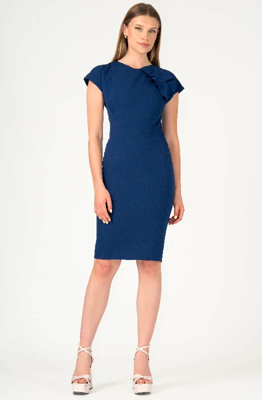 Fitted Dress with Ruffle Bodycon unclassified dresses