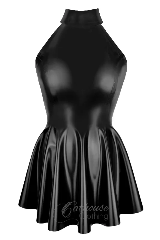 Halterneck Skater Dress Dark color unclassified dresses