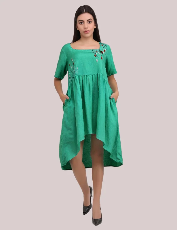 High-low Embroidered dress Trendy new unclassified dresses