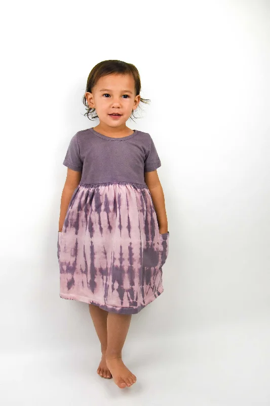 Kids Organic Plant-dyed Shibori Dress Boho unclassified dresses