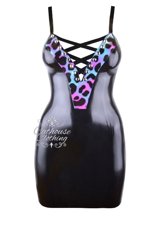 Latex cheetah mercury dress Bold pattern unclassified dresses