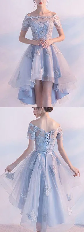 Light Blue A Line Princess Homecoming Dresses Engagement unclassified dresses