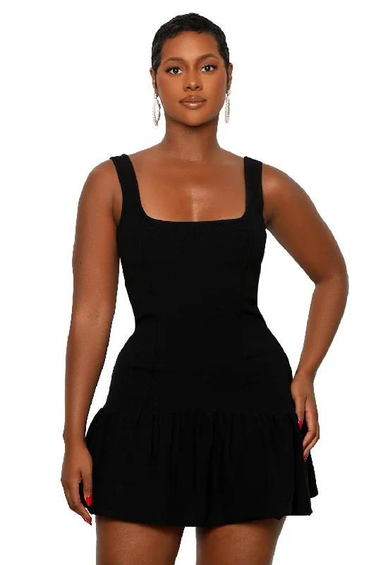 Like A Doll Knit Dress (Black) Minimalist unclassified dresses