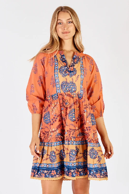 Lulalife Raine Dress Tangerine Dark color unclassified dresses