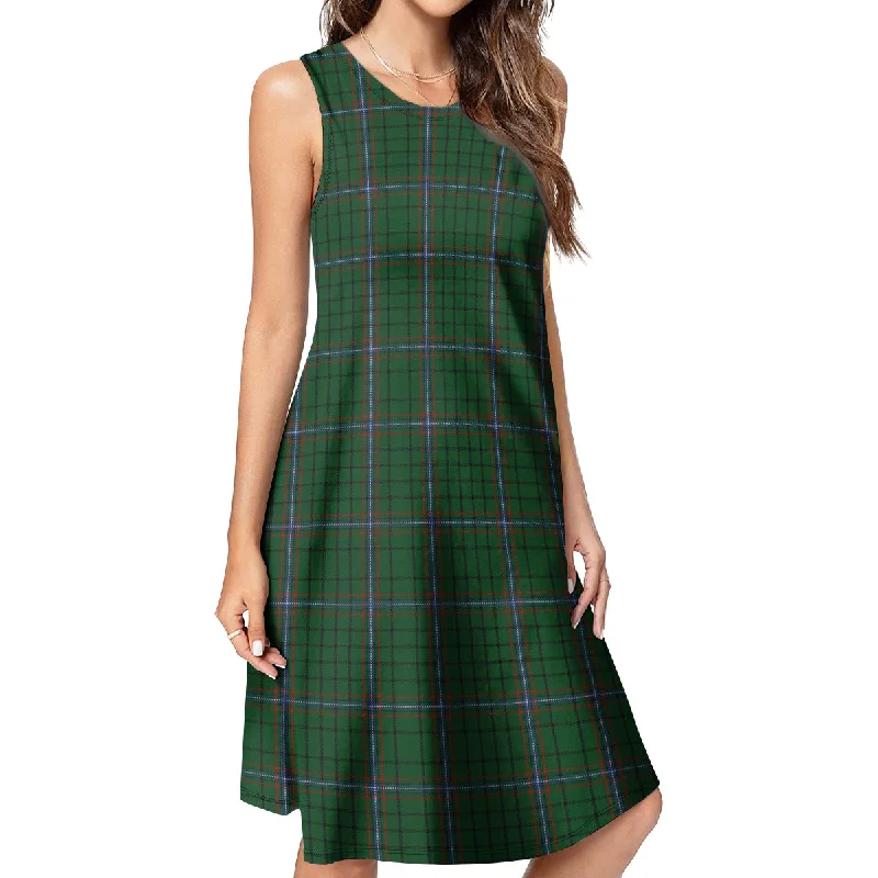 MacRae (McRae) Tartan Womens Casual Dresses Color block unclassified dresses