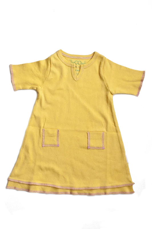 Organic Marigold Baby Tunic Pocket Dress Bold pattern unclassified dresses